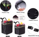 Ginsco 3 Gallons Open-Top Car Trash Can, Large Capacity Hanging Leakproof Car Trash Bag with Water-proof PEVA Liner, Stand Trash Bag for Cars Foldable Storage Bag for Cars SUV Truck RV Black - Image 7