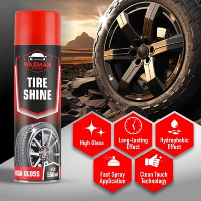 Car Tire Shine Spray – Deep Wet Look Car Tire Shine, Long-Lasting Hydrophobic Non-Greasy Tire Dressing – Safe for Cars, Trucks, Motorcycles, RVs – 18.6 fl oz - Image 2