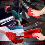 32Pcs Car Detailing Kit, Auto Detailing Brush Set and Drill Brush Attachments with Portable Handbag, Multi-Functional Vehicle Cleaning Tool for Wheels, Windshield - Image 6
