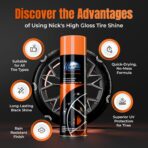 Nick's Professional Supplies High Gloss Tire Shine (1 Pack) - Long Lasting Tire Care - Your Ultimate Wet Tire Shine Spray for a Black Finish Shine on Ceramic Coating for Cars, Trucks, Motorcycles. - Image 4