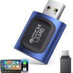 2026 Upgraded 2-in-1 Wireless CarPlay Adapter & Android Auto Wireless Adapter, Bluetooth Car Adapter for Wired to Wireless, Fast & Stable Auto-Connect, 5G WiFi & BT 5.4, Plug & Play (USB-C/A)