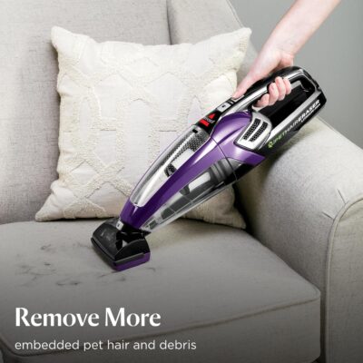 Bissell Pet Hair Eraser Cordless Hand Vacuum, Lithium Ion, Home, Auto, and Pet Vacuum, Easy-Empty Dirt Bin, Upholstery Tool, Brush Tool, and Crevice Tool Included, 2390A - Image 3