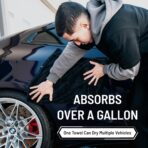 Blackline 24"x36" Twisted-Loop Car Drying Towel, 1300GSM, Streak Free, Lint Free, Reusable - Car Accessories, Microfiber Cleaning Cloth for Car, Truck, SUV - One Pass is All You Need - Image 4