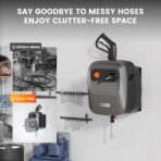 Giraffe Tools Grandfalls Retractable Pressure Washer G20, 2500 PSI 2.2 GPM, 180° Wall Mounted Power Washer, Auto-Retract with 65ft Pressure Hoses, 5 Nozzles for Floor/Cars/Fences/Patios, Dark Silver - Image 4