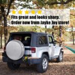 Spare Tire Cover, Silver Wheel Cover PVC Leather Waterproof Dust-Proof Universal Fit for Jeep Trailer RV SUV Camper Vehicle (14 Inch) - Image 4