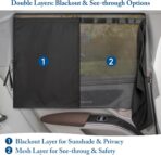 Car Window Shades, [2025 Updated] 2 Pack Car Sun Shade for Baby, Double Layer & Fully Open, Magnetic Back Window Curtain, Sun Shade Covers Privacy Screen - Image 2