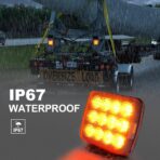 Agrieyes 2Pcs Rechargeable Flashing Lights for Vehicles, Super Magnetic Strobe Hazard Lights, Wireless Portable Amber Led Warning Beacon Emergency Light for Trucks Bus Tractor Oversize Trailer - Image 6