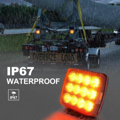 Agrieyes 2Pcs Rechargeable Flashing Lights for Vehicles, Super Magnetic Strobe Hazard Lights, Wireless Portable Amber Led Warning Beacon Emergency Light for Trucks Bus Tractor Oversize Trailer - Image 6