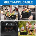 Car Trunk Organizer, 75L Large Capacity Waterproof Auto Storage with Non-Slip Bottom Strips, Collapsible Cargo Organizer for Suv, Truck, Sedan, Portable Car Accessories for Women Men(Black) - Image 5