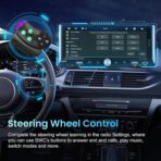 Single Din Car Stereo with Wireless Apple Carplay Android Auto, 6.9" IPS Touchscreen Car Stereo with Bluetooth 5.2 Handsfree Mirror Link Backup Camera GPS Navigation Dual USB Fast Charge FM AM EQ SWC - Image 8