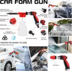 AUTODECO 40Pcs Car Wash Detailing Kit Cleaning Kits with Foam Gun Sprayer Vacuum with Long Cord Drill Brush Large Wash Mitt Towels Complete Interior Exterior Car Washing Supply Set Black - Image 2