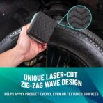 Chemical Guys Wonder Wave Durafoam Tire Shine Applicator Pads - Foam Pads for Applying Tire Dressings, Protectants, Wax, Polish and Car Detailer Products for Trucks and SUVs - 2 Pack - Image 3