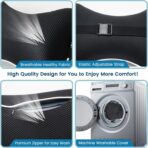 Inflatable Car Neck Pillow, Soft Headrest Inflatable Car Pillow for Driving Seat with Adjustable Strap, Comfortable Ergonomic Design Neck Support and Breathable Washable Cover - Image 5