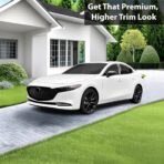 BOGAR TECH DESIGNS for Mazda 3 2019-2026 Front Chrome Delete – Precut Vinyl Overlay Kit, Gloss Black Blackout Trim - Image 2