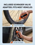 AstroAI Digital Tire Pressure Gauge 3-300PSI Calibrated to ANSI B40.7 Grade 2A (0.5%), Backlight and Flashlight, Presta Valve Adaptor Included, 4 Units, AAA Batteries, Orange - Image 5