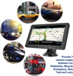 GPS Navigator for Car, Latest 2026 Map 7-Inch HD Display 16GB 256MB Satellite Navigation System with Sun Visor, Smart Real Voice GPS Guidance, Provides Lifetime Live Map Updates - Image 6