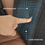Gel Back Support Cushion,Gel Lumbar Pillow Relief Back Sciatica Pain for Car Seat Cushion,Car Seat Lumbar Support Fits Seats with Inserted Headrests (LxW:34.65''x16.34'') - Image 5