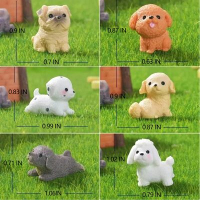 6 Pcs Mini Dog Dashboard Decorations, Mini Resin Dogs for Cute Car Accessories Interior, Rearview Mirror Ornaments Funny Gifts for Women Girl - Image 6