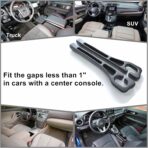 2 Pack No Drop Car Seat Gap Filler Guard, Stopper/Catcher to Fill The Gap Between Seat and Console Black Car Crevice Inbetween Blocker Plug Space Pad YMT-A03 - Image 6