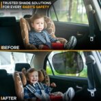 EcoNour Car Window Shades for Baby (4 Pack) | Protects Baby from Window Sun & Heat | Sun Shade Side Windows for Kids | Automotive Sun Protection from UV | Child Safety Accessories | Medium - 20"x12" - Image 6