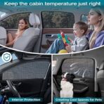 ZATOOTO Car Window Shades for Side Window Sun Shade for Car Window Magnetic Mesh Car Window Screen for Easy Installation Breathable UV Protection Universal for Most Car Perfect for Camping Travel Nap - Image 3