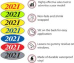 EZ-Line Oval Model Windshield Year Stickers for Car Windows Large Vinyl Dealership Supplies 14 Dozen Pro Pack 1 Dozen Each Year 2010-2023 (Black Yellow) - Image 3
