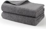 HOMEXCEL Professional Large Microfiber Car Drying Towels 2 Pack, Lint Free, Scratch Free, Highly Absorbent Drying Towel for Cars, SUVs, RVs, Trucks, and Boats,31" x 24",Grey