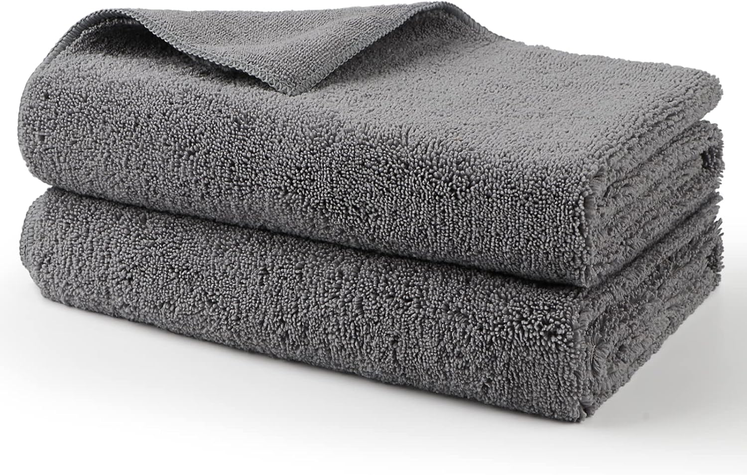 81C81x9Y9L._AC_SL1500_.jpg HOMEXCEL Professional Large Microfiber Car Drying Towels 2 Pack, Lint Free, Scratch Free, Highly Absorbent Drying Towel for Cars, SUVs, RVs, Trucks, and Boats,31" x 24",Grey - Image 1