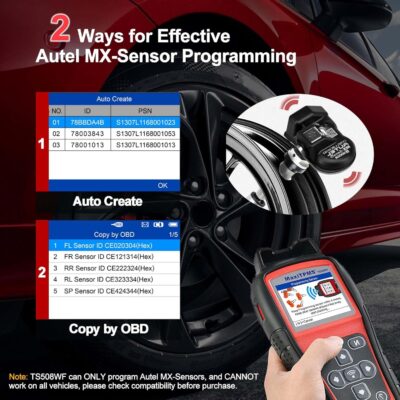 Autel MaxiTPMS TS508WF Kit TPMS Programming Tool, with 8pcs MX Sensors, 2026 Tire Sensor Programmer, TPMS Relearn/Reset, Activate/Read/Copy Sensors, Upgrade of TS508K/TS508/TS408/TS501/TS601 - Image 7