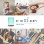 ASAKUKI Essential Oil Diffuser for Home, 300 ml Humidifier with Automatic Shut-Off, Quiet Aromatherapy Diffuser with 7 LED Lights for Living Room, Kitchen, Bedroom, Hotel - Light Brown - Image 5