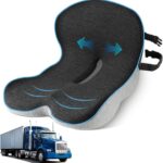 Truck Driver Seat Cushion, Memory Foam L-Shaped Ergonomic Cushion for Office Chairs, Comfort & Support for Long Sitting