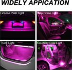 T10 194 168 Dash Instrument White LED Light Bulbs Bright Panel Gauge Cluster Dashboard LED Light Bulbs 10Pcs/Set (Purple/pink) - Image 9