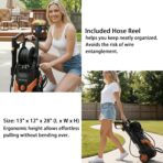 2026NEW Pressure Power Washer 4500PSI with 4 Quick Connect Nozzles, Inlet Hose & Filter, Foam Cannon for Cars/Fences/Driveways/Patios/Home Cleaning, Red - Image 6