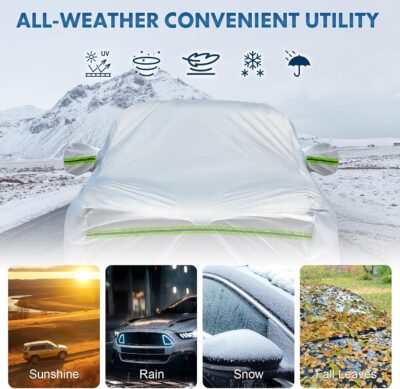 KEYOOG 6-layer Full Car Cover Is All-weather Waterproof, Universal In All Seasons, Snow Prevention, Rainproof, Acid Rainproof, Sunscreen, Ultraviolet-proof, Universally Applicable To Sedan (188"-198") - Image 3