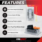 ICBEAMER For Tesla Interior LED Lights Kit: Ultra-bright, easy plug-in, with a panel removal tool. Fits Model 3, S, Y, X. Trunk, Frunk, Door Puddle, Foot-Well, Fit Tesla Accessories(4 Packs in Blue). - Image 2