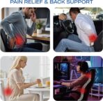 Skechers Memory Foam Lumbar Pillow,Lumbar Support Pillow for Office, Chair Lower Back Pain Relief Lumbar Pillow, Ergonomic Design Back Support Pillow for Office Chair, Car, Home, Travel,Black - Image 7