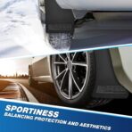 4 Pcs Universal Black Soft Rubber Mud Flaps - Prevent Mud Splashes, Enhance Appearance, Easy Install, Waterproof & Scratch Resistant - Ideal for Sedan SUV and Urban/Suburban Cars -Speed - Image 7