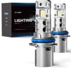 FRANXI 9007/HB5 LED Bulbs fog light bulb, Hi/Low Beam, 1:1 Mini Size, 60W Super Bright 6000K Cool White Plug and Play, IP67 Waterproof, Pack of 2