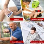 PTEROMY 300 Piece First Aid Kit, Portable Small Emergency Kits Compact 1st Aid Kit with Hard Storage Case for Car, Travel, Home, Camping, Outdoor, Hiking - Image 6