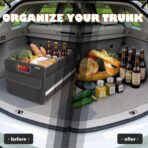 Homeve Trunk Organizer, Car Storage, Reinforced Handles, Collapsible Multi-Compartment Car Organizers, Foldable, Waterproof, 2 Compartments, Suitable for Car Accessories, SUV (Black, Standard) - Image 8