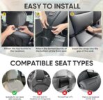 BALEINE Backseat Car Organizer, Back Seat Car Organizers and Storage, Kick Mats Back Seat Protector, Travel Accessories for Most Automotive (2 Pack, Mocha) - Image 7