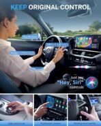 Jemluse Wireless CarPlay Adapter for Apple iPhone - Multi-User Seamless Connection for Convert Wired to Wireless Car Play Adapter - No Latency from iOS 10+ to Screen w/USB C (Gray) - Image 6