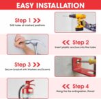 Fire Extinguisherl Mount Bracket – Wide Fork 1.0–1.4 inch (35.5mm), Fits Kidde / First Alert / Amerex 5–10 lb, Heavy-Duty Steel Fire Extinguisher Holder & Mounting Bracket for Wall – (2 Pack) - Image 4