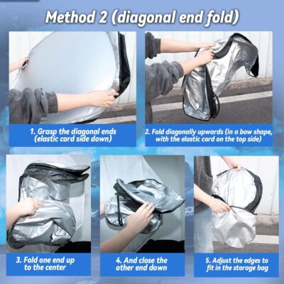 Windshield Sun Shade for Ford Edge 2007-2014, Car Front Window Sunshade with 240T Sun Visor Protector Blocks UV Rays Heat Sun Shield Accessories - Image 5