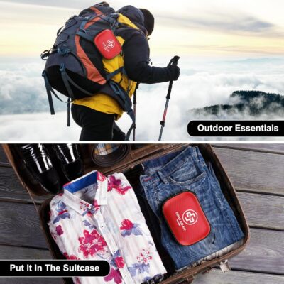 Mini First Aid Kit - 150 Piece Small Waterproof Hard Shell Medical Kit for Home, Car, Travel, Camping, Truck, Hiking, Sports, Office, Vehicle & Outdoor Emergencies- Small First Aid Medical Kit (Red) - Image 6