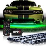 OPT7 Aura Aluminum Car Underglow Lights with Remote Control, Exterior Neon Accent Under Glow Kit for Cars, Waterproof Rigid Light Bars, 12V RGB Multicolor LED Strip, Easter Decorations