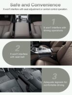 Premium Leather Car Seat Gap Filler Organizer (0.2”-1.2" Gaps), Clever Gifts for Car SUV Truck Owners (Black, 1 Pack) - Image 9