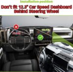 Center Console Dashboard Organizer Compatible with 2022-2026 GMC Hummer EV Pickup/SUV Interior Accessories, Armrest Dash Storage Box Insert Tray Mount Holder (for 13.4in Touchscreen Display) - Image 2