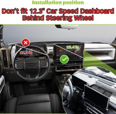 Center Console Dashboard Organizer Compatible with 2022-2026 GMC Hummer EV Pickup/SUV Interior Accessories, Armrest Dash Storage Box Insert Tray Mount Holder (for 13.4in Touchscreen Display) - Image 2