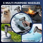 Compressed Air Duster,130000RPM Electric Air Duster Brushless Motor with Adjustable Stepless Speed, Fast Charging Rechargeable Cordless Air Blower for PC,Car,Keyboard,Pet,Home & Outdoor - Image 3